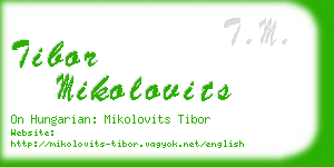 tibor mikolovits business card